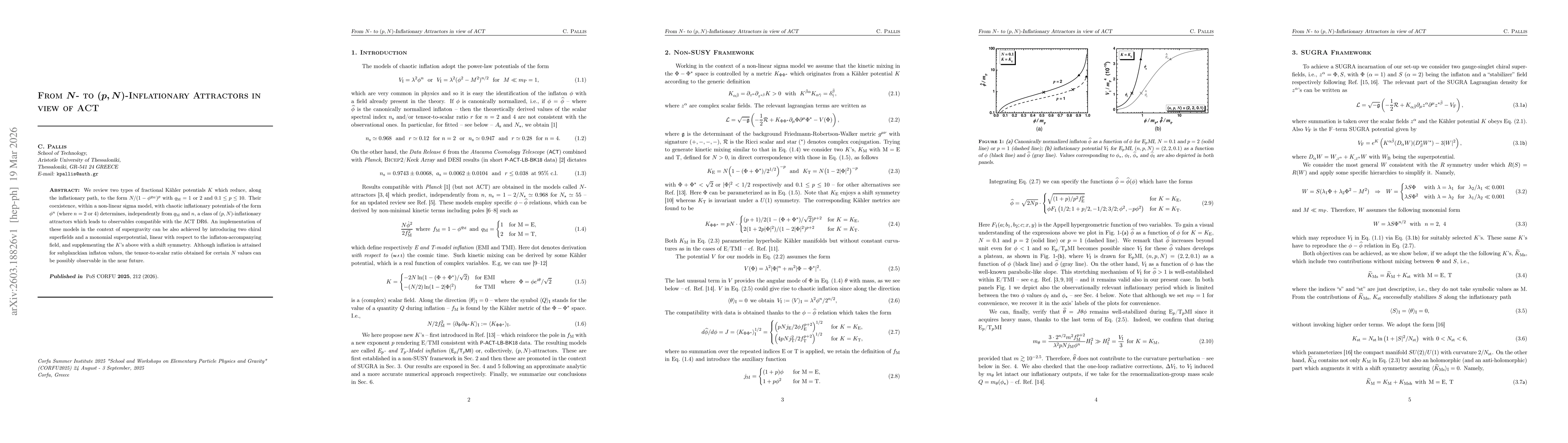 Thumbnail for From N- to (p,N)- Inflationary Attractors in view of ACT