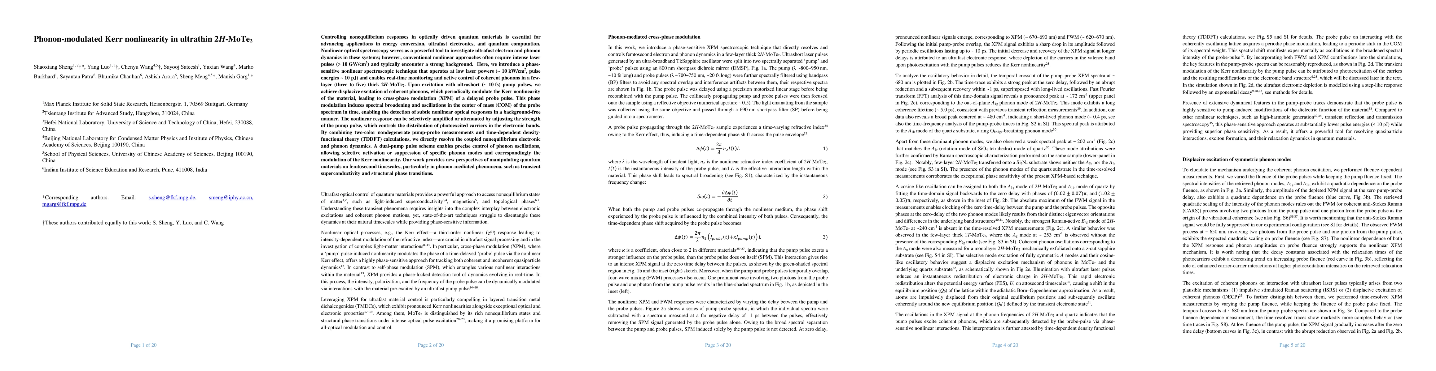 Thumbnail for Phonon-modulated Kerr nonlinearity in ultrathin 2H-MoTe2