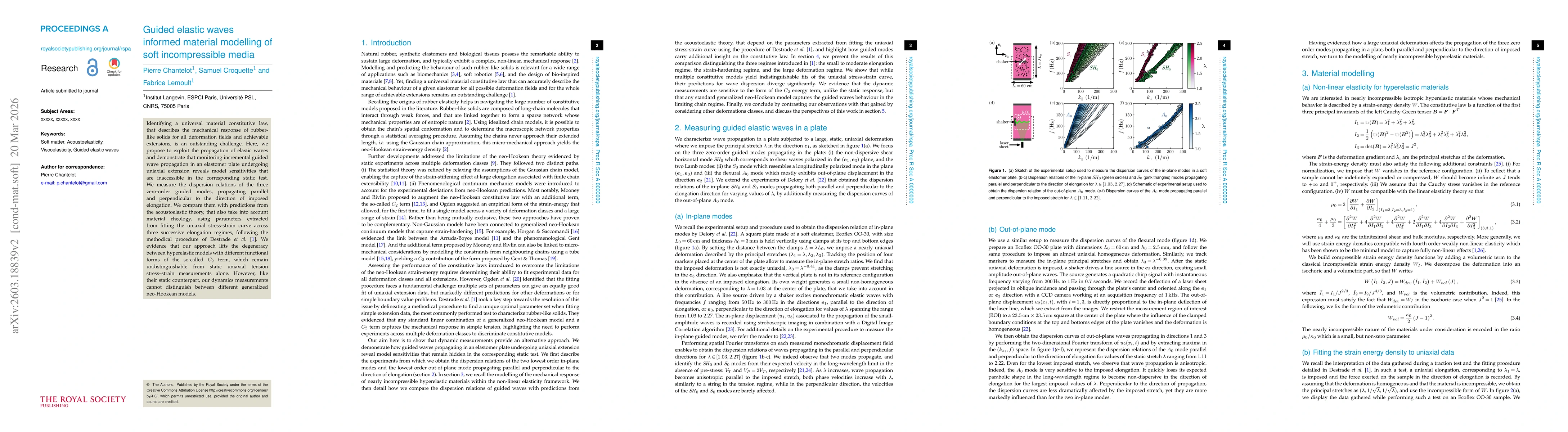 Thumbnail for Guided elastic waves informed material modelling of soft incompressible media
