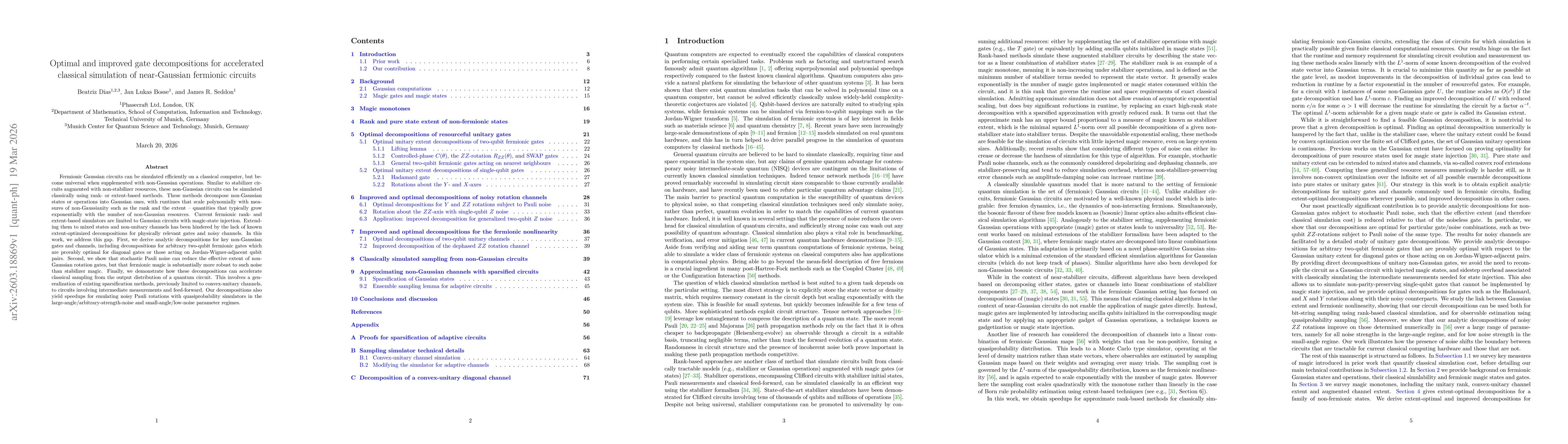 Thumbnail for Optimal and improved gate decompositions for accelerated classical simulation of near-Gaussian fermionic circuits