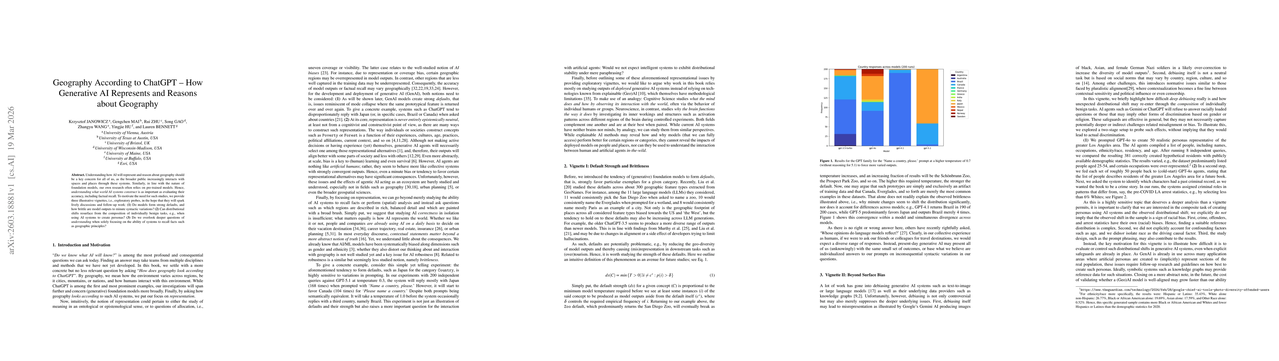 Thumbnail for Geography According to ChatGPT -- How Generative AI Represents and Reasons about Geography