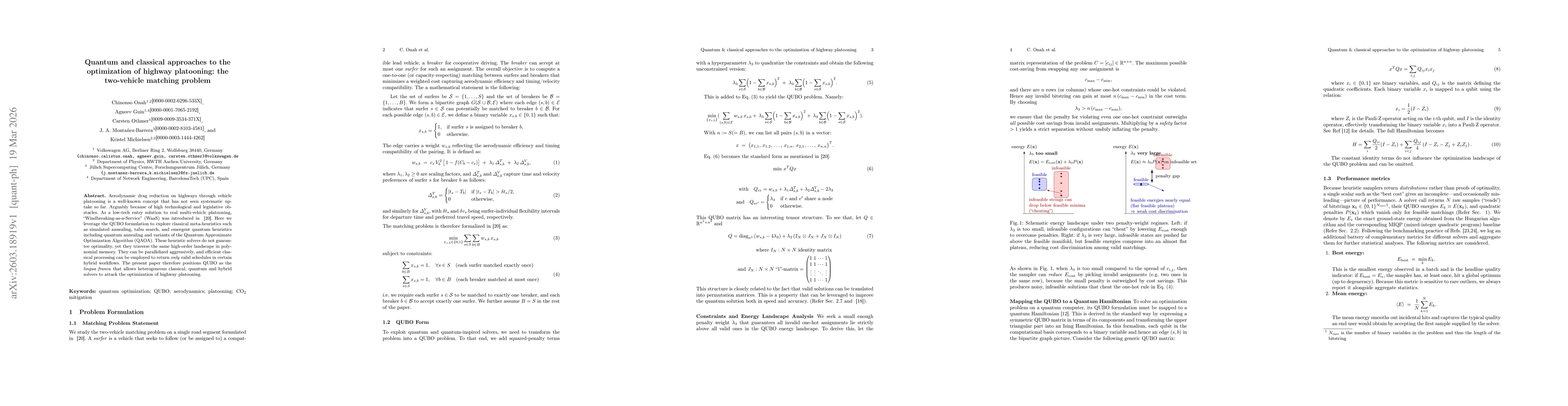 Thumbnail for Quantum and classical approaches to the optimization of highway platooning: the two-vehicle matching problem