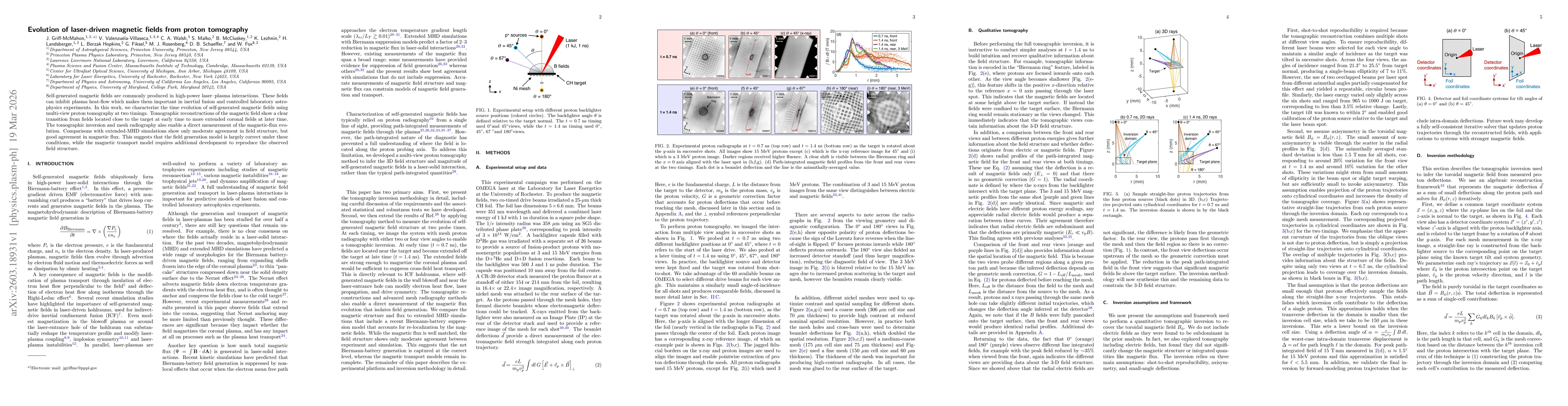 Thumbnail for Evolution of laser-driven magnetic fields from proton tomography