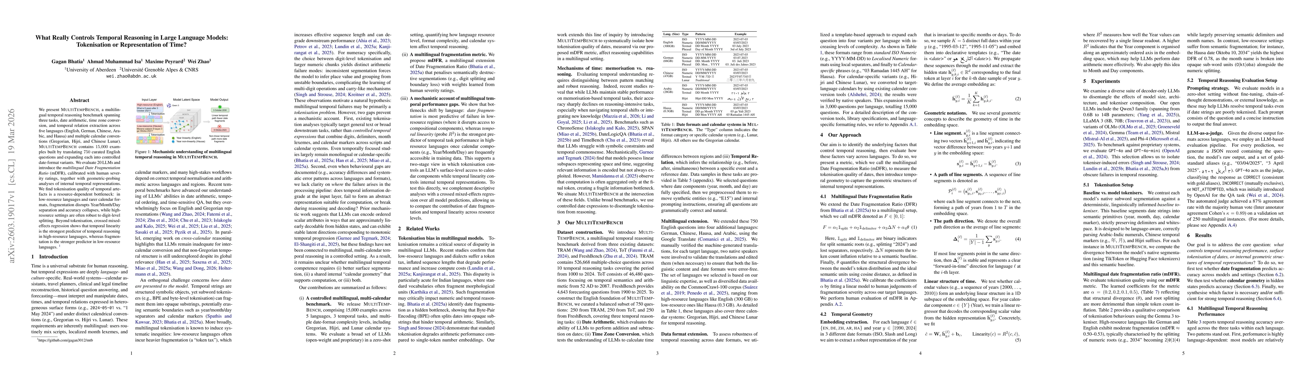 Thumbnail for What Really Controls Temporal Reasoning in Large Language Models: Tokenisation or Representation of Time?