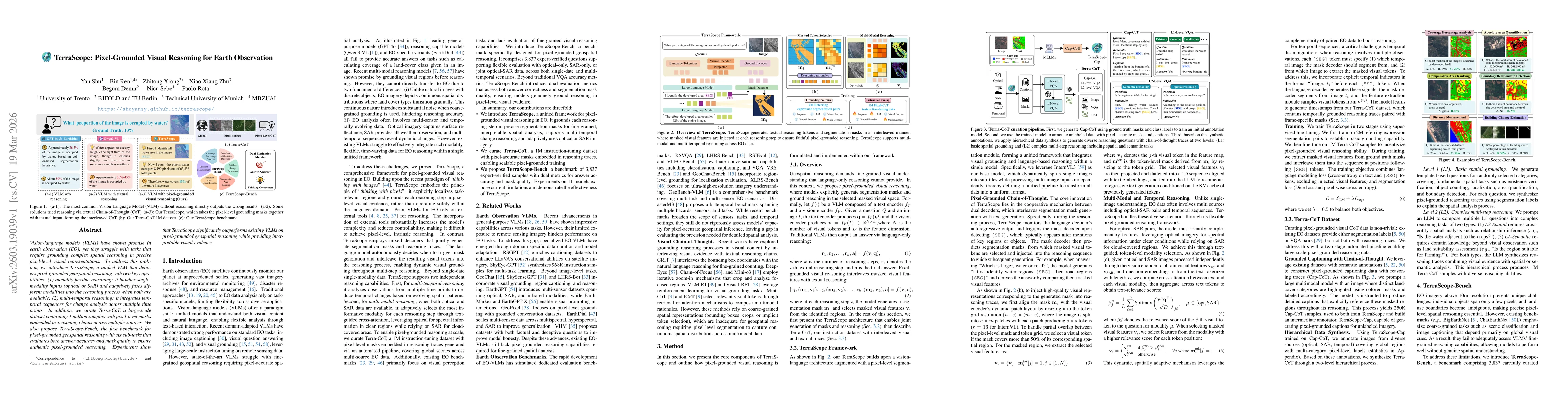Thumbnail for TerraScope: Pixel-Grounded Visual Reasoning for Earth Observation