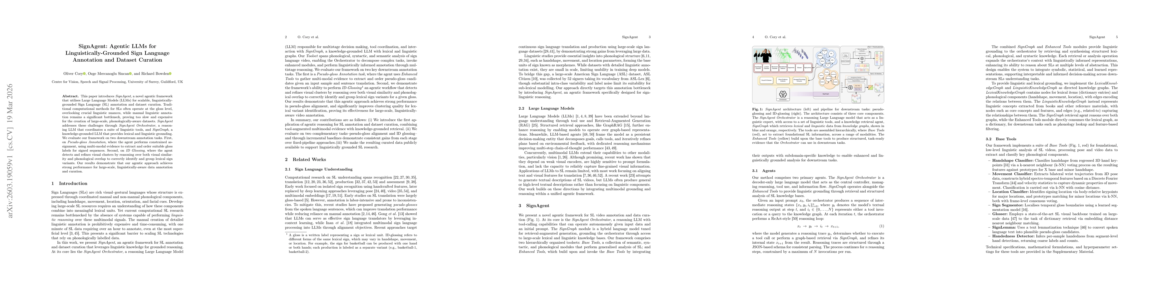 Thumbnail for SignAgent: Agentic LLMs for Linguistically-Grounded Sign Language Annotation and Dataset Curation