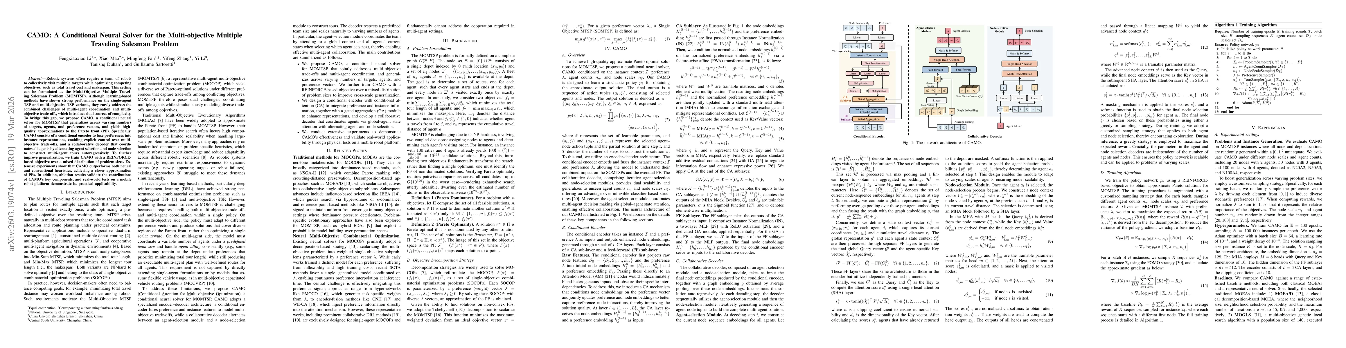 Thumbnail for CAMO: A Conditional Neural Solver for the Multi-objective Multiple Traveling Salesman Problem