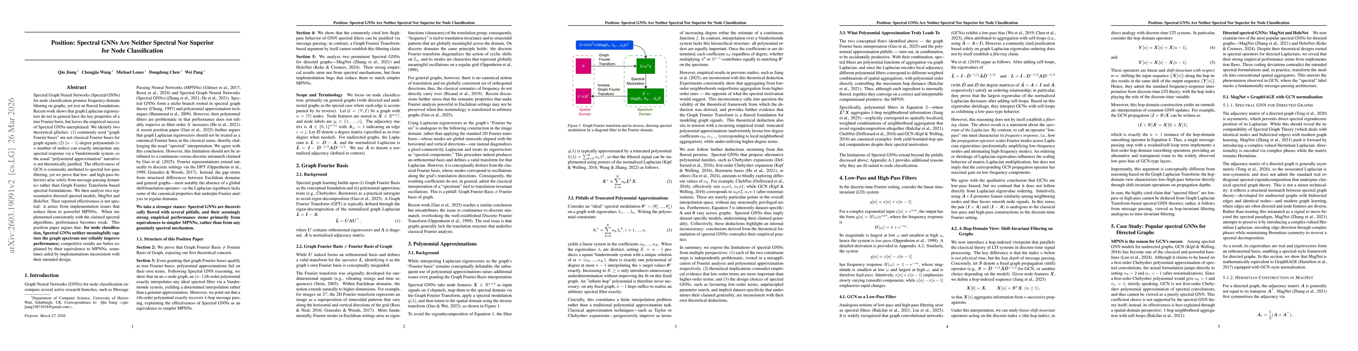 Thumbnail for Position: Spectral GNNs Are Neither Spectral Nor Superior for Node Classification