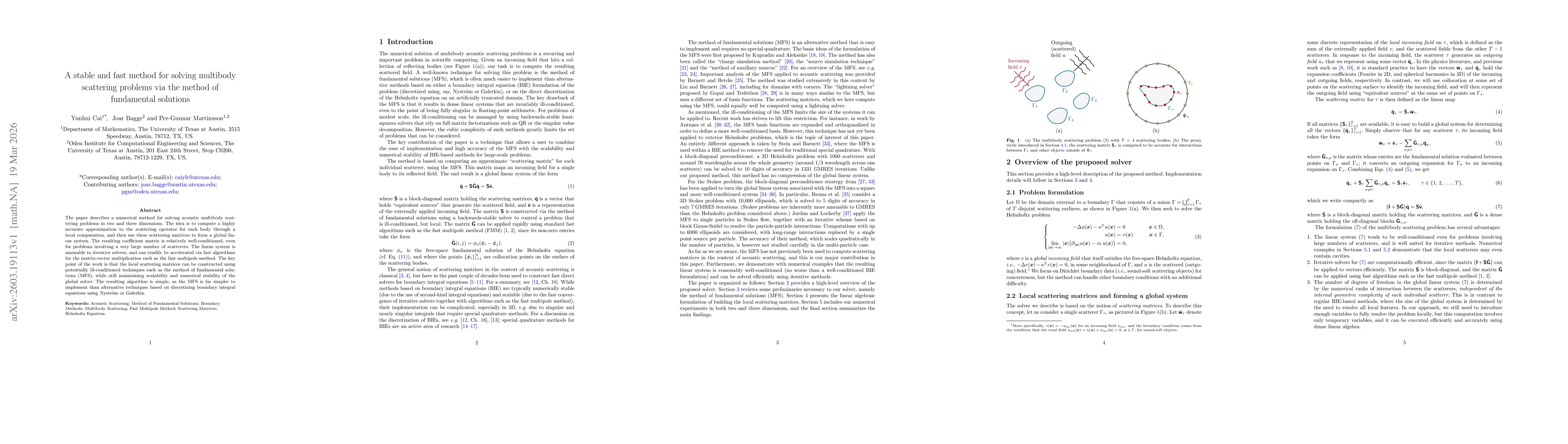 Thumbnail for A stable and fast method for solving multibody scattering problems via the method of fundamental solutions