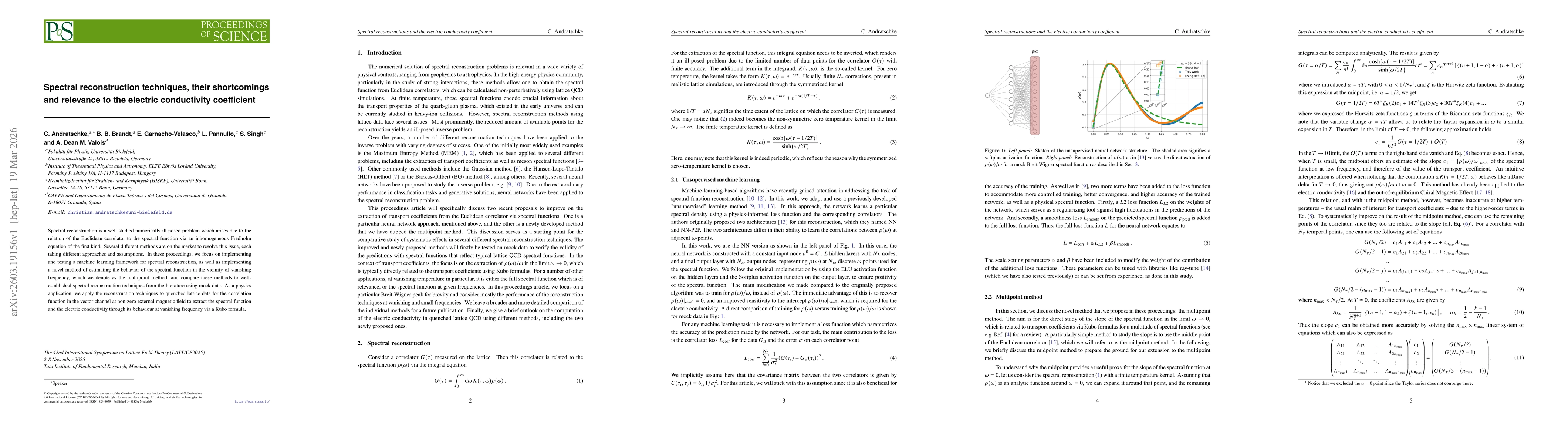 Thumbnail for Spectral reconstruction techniques, their shortcomings and relevance to the electric conductivity coefficient