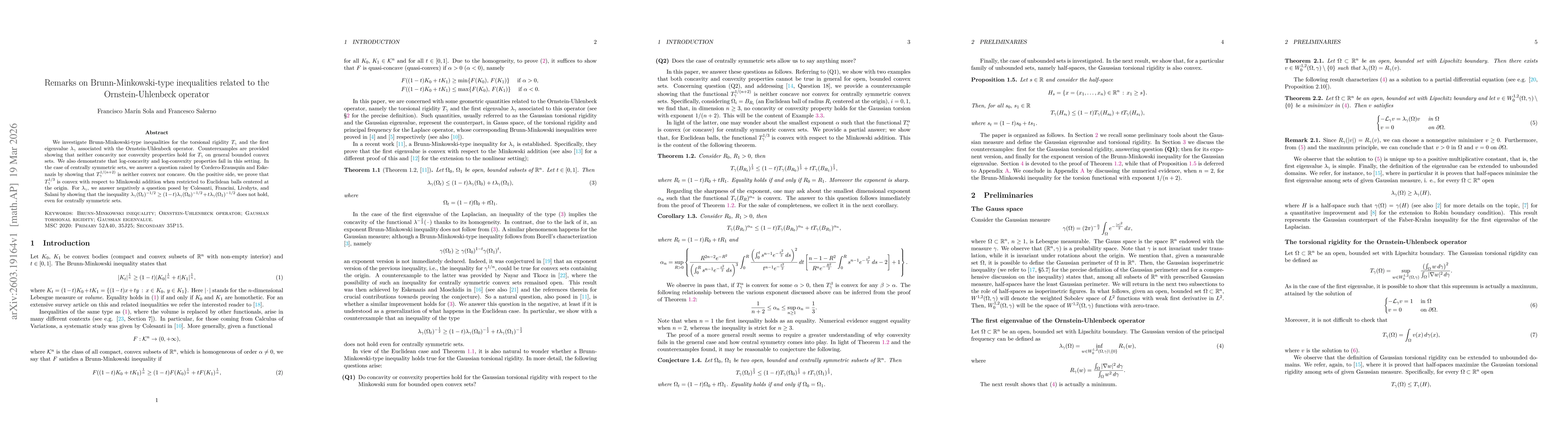 Thumbnail for Remarks on Brunn-Minkowski-type inequalities related to the Ornstein-Uhlenbeck operator