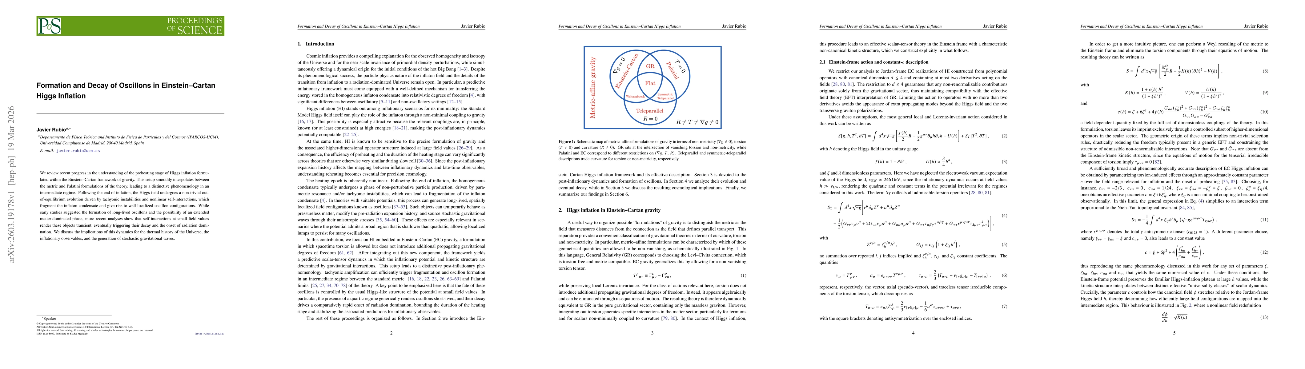 Thumbnail for Formation and Decay of Oscillons in Einstein-Cartan Higgs Inflation