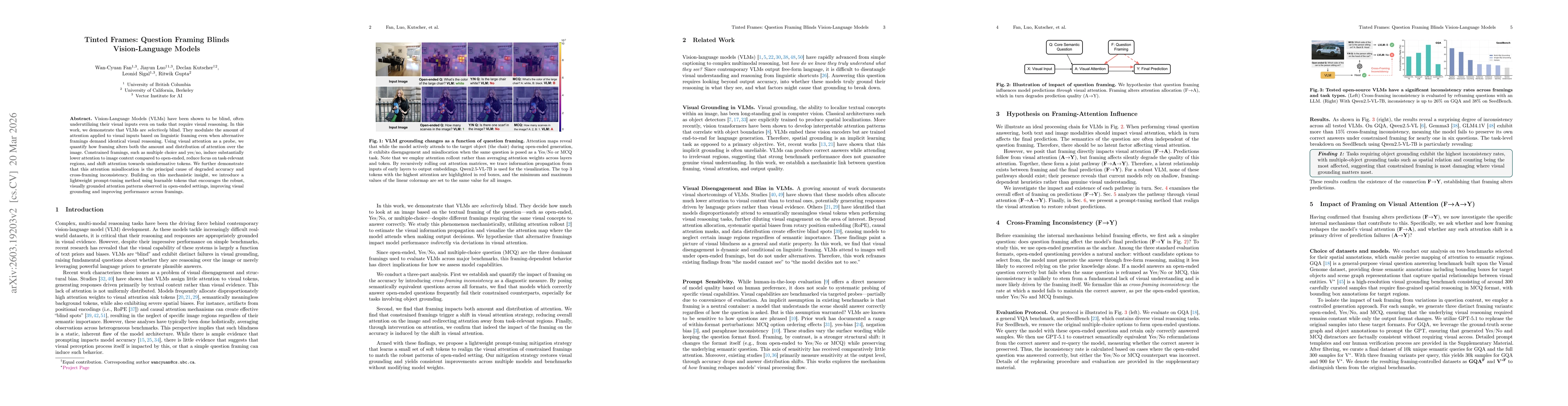 Thumbnail for Tinted Frames: Question Framing Blinds Vision-Language Models