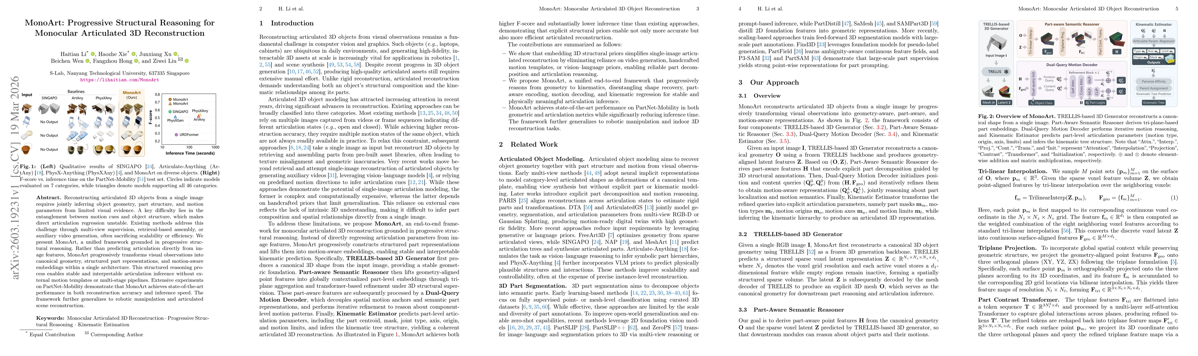 Thumbnail for MonoArt: Progressive Structural Reasoning for Monocular Articulated 3D Reconstruction