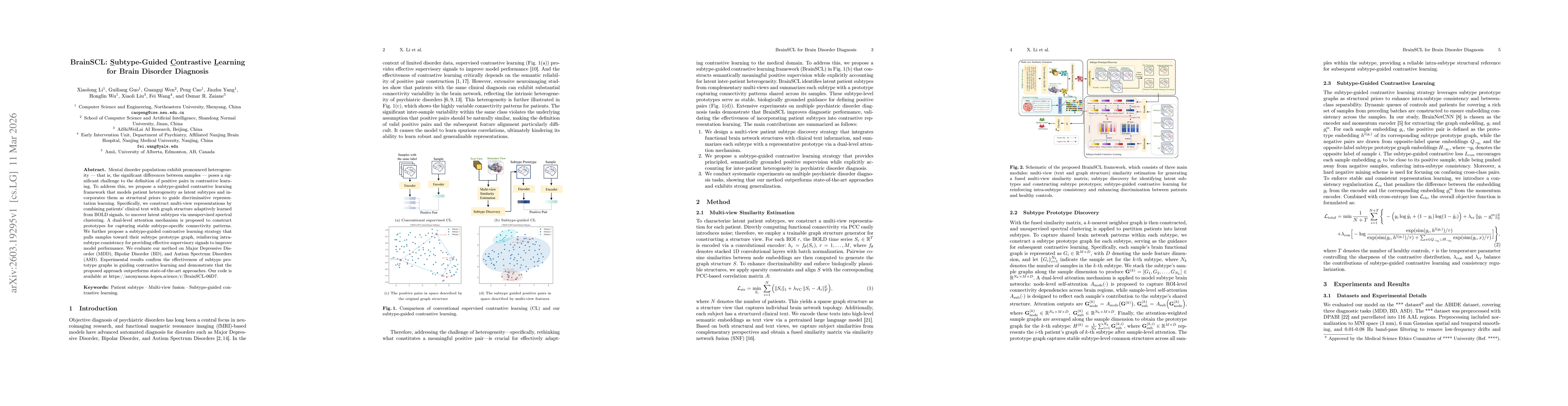 Thumbnail for BrainSCL: Subtype-Guided Contrastive Learning for Brain Disorder Diagnosis