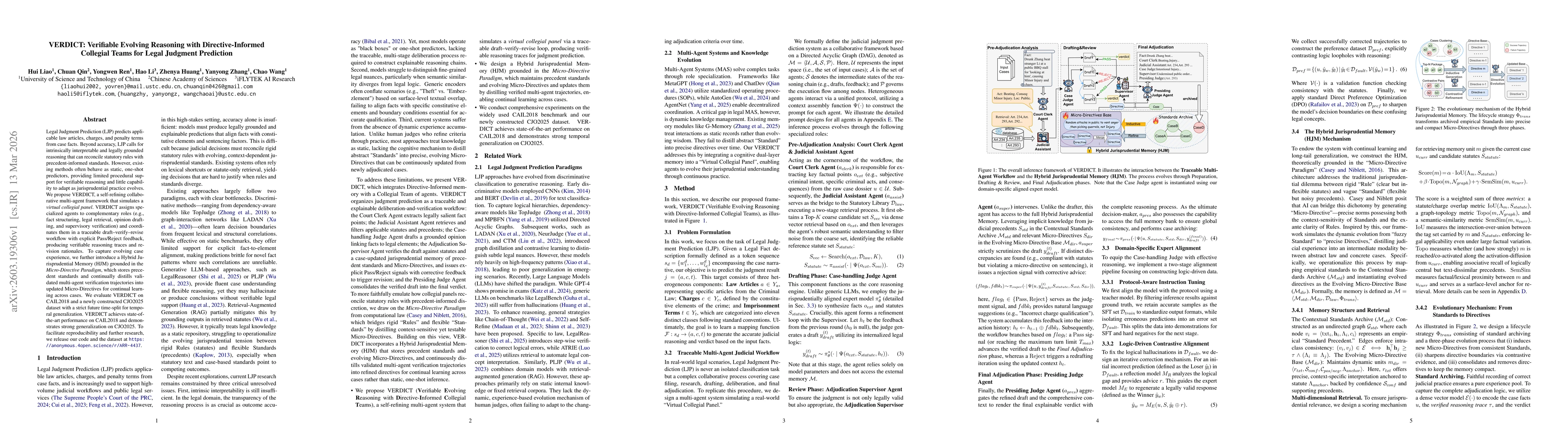 Thumbnail for VERDICT: Verifiable Evolving Reasoning with Directive-Informed Collegial Teams for Legal Judgment Prediction