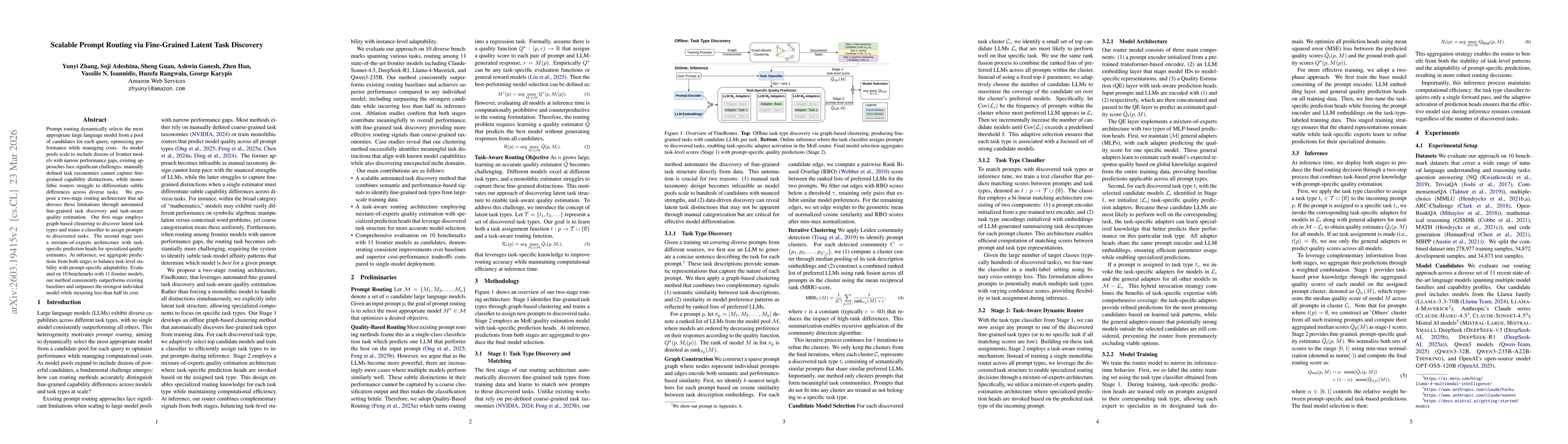 Thumbnail for Scalable Prompt Routing via Fine-Grained Latent Task Discovery
