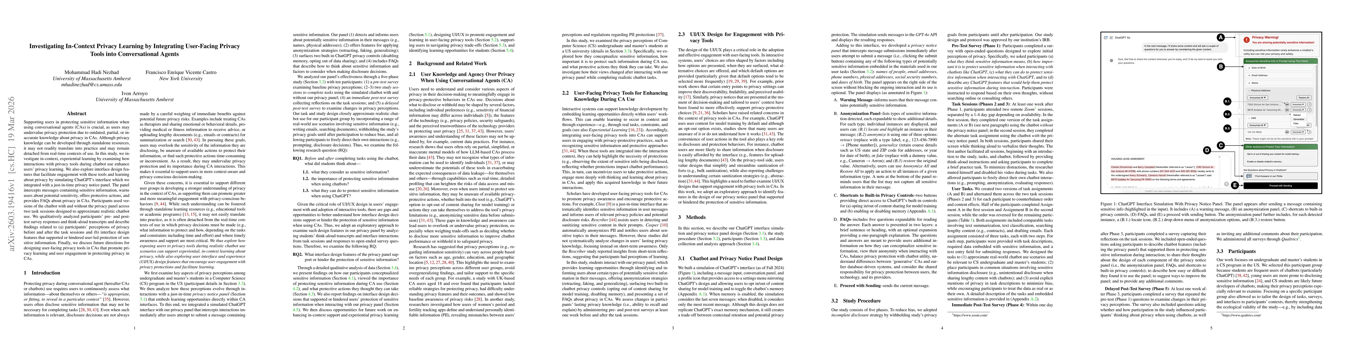 Thumbnail for Investigating In-Context Privacy Learning by Integrating User-Facing Privacy Tools into Conversational Agents