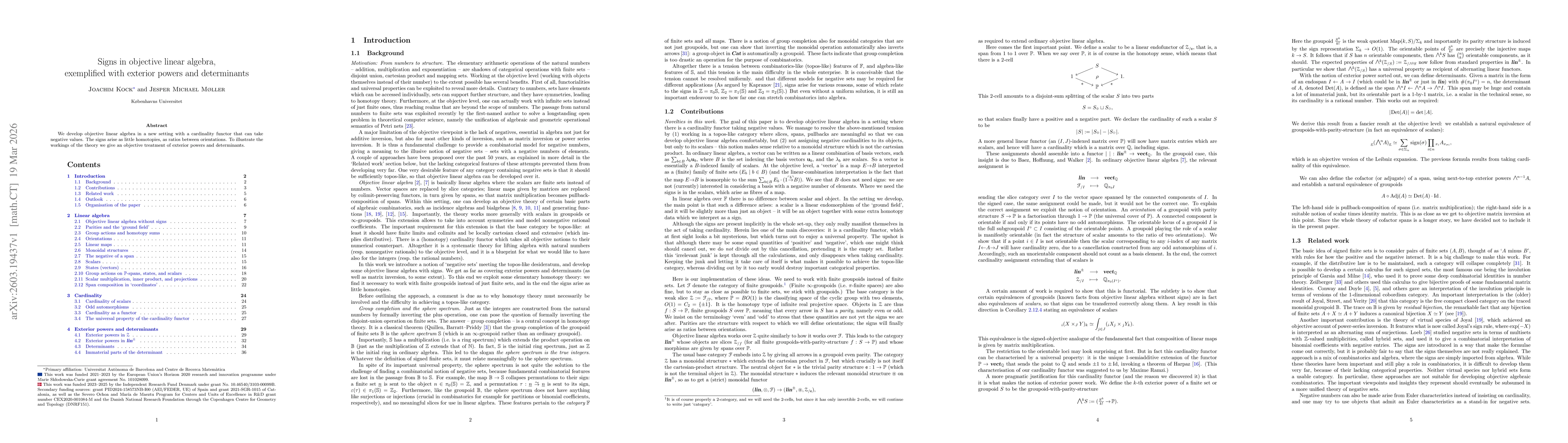Thumbnail for Signs in objective linear algebra, exemplified with exterior powers and determinants