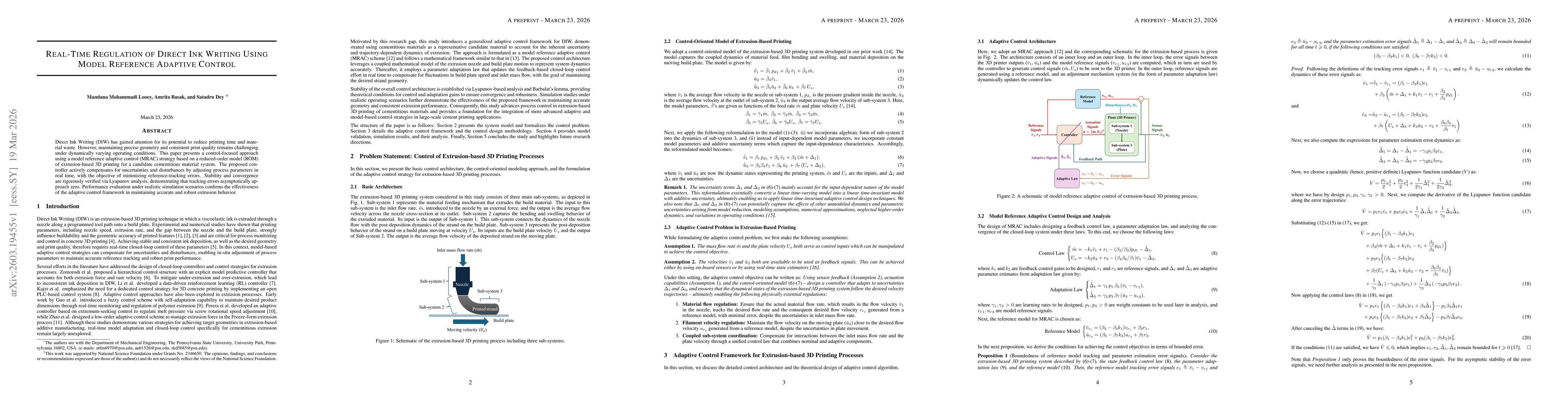 Thumbnail for Real-Time Regulation of Direct Ink Writing Using Model Reference Adaptive Control