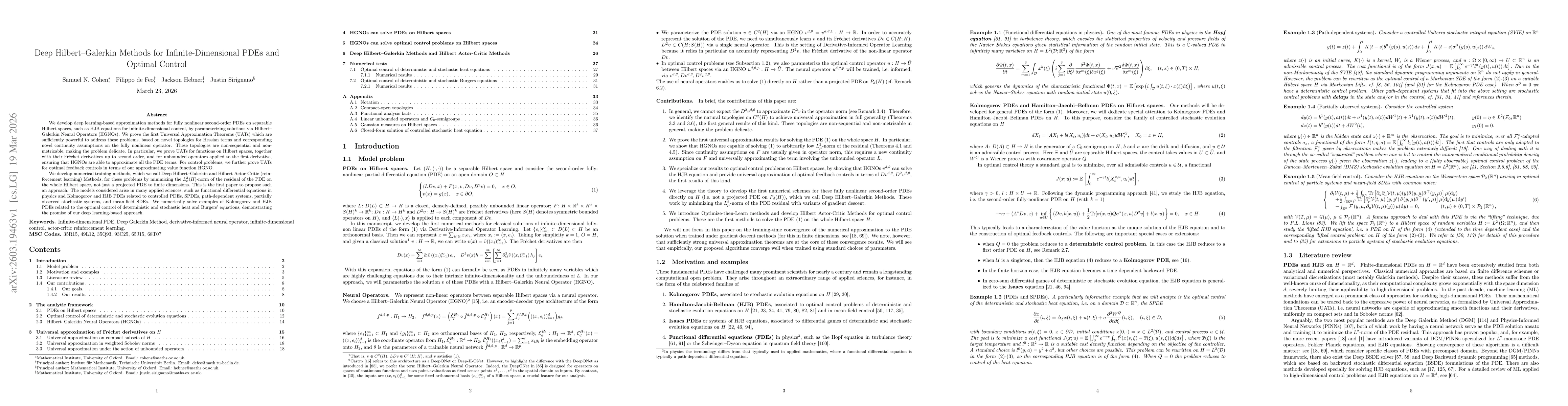 Thumbnail for Deep Hilbert--Galerkin Methods for Infinite-Dimensional PDEs and Optimal Control
