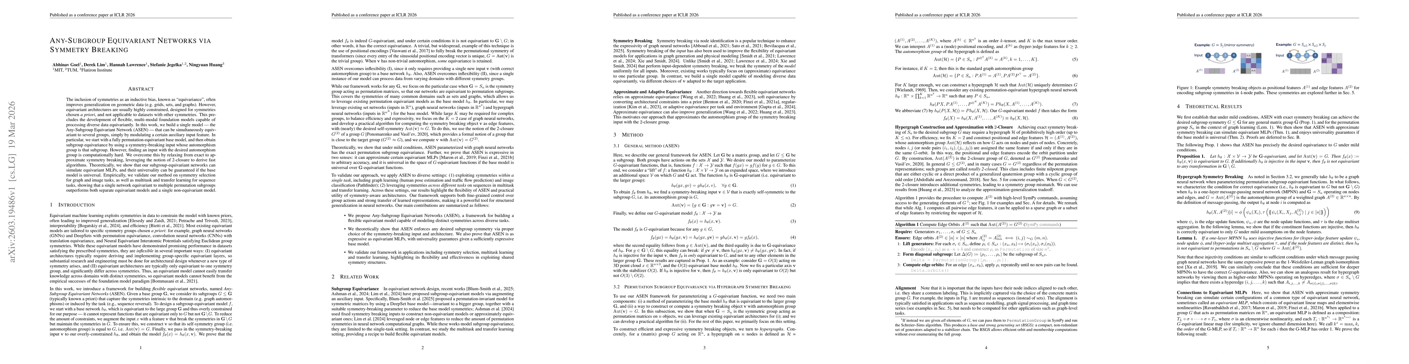 Thumbnail for Any-Subgroup Equivariant Networks via Symmetry Breaking