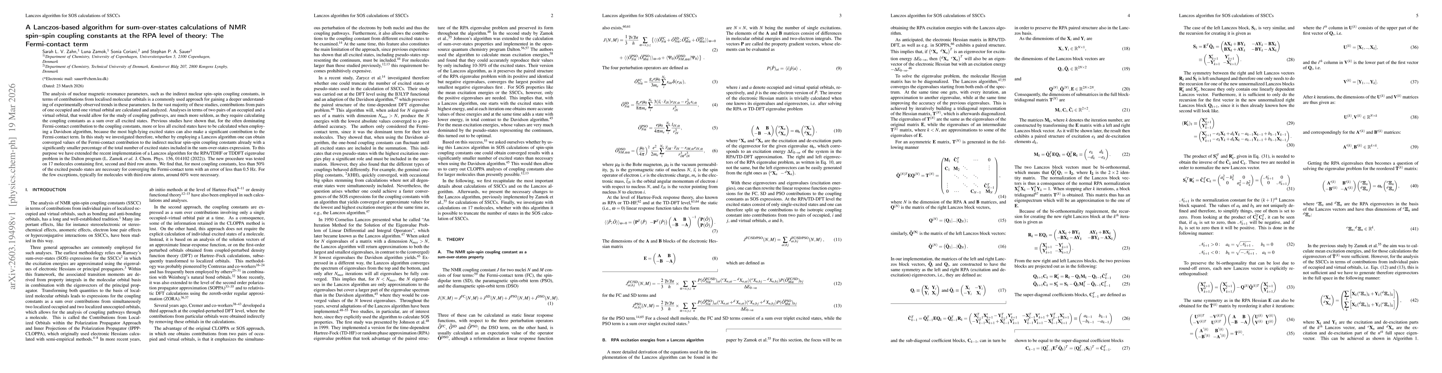 Thumbnail for A Lanczos-based algorithm for sum-over-states calculations of NMR spin--spin coupling constants at the RPA level of theory: The Fermi-contact term