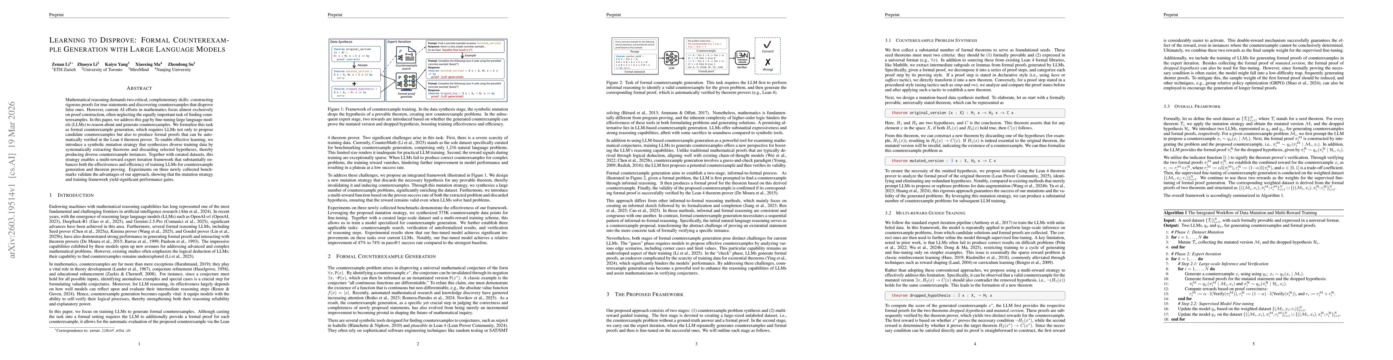 Thumbnail for Learning to Disprove: Formal Counterexample Generation with Large Language Models