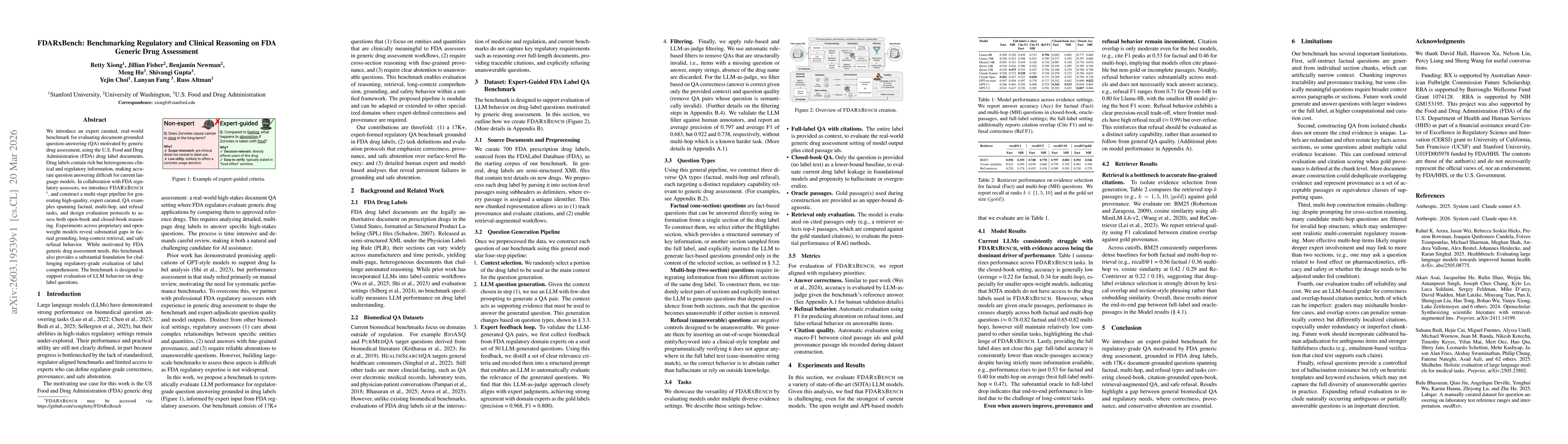 Thumbnail for FDARxBench: Benchmarking Regulatory and Clinical Reasoning on FDA Generic Drug Assessment