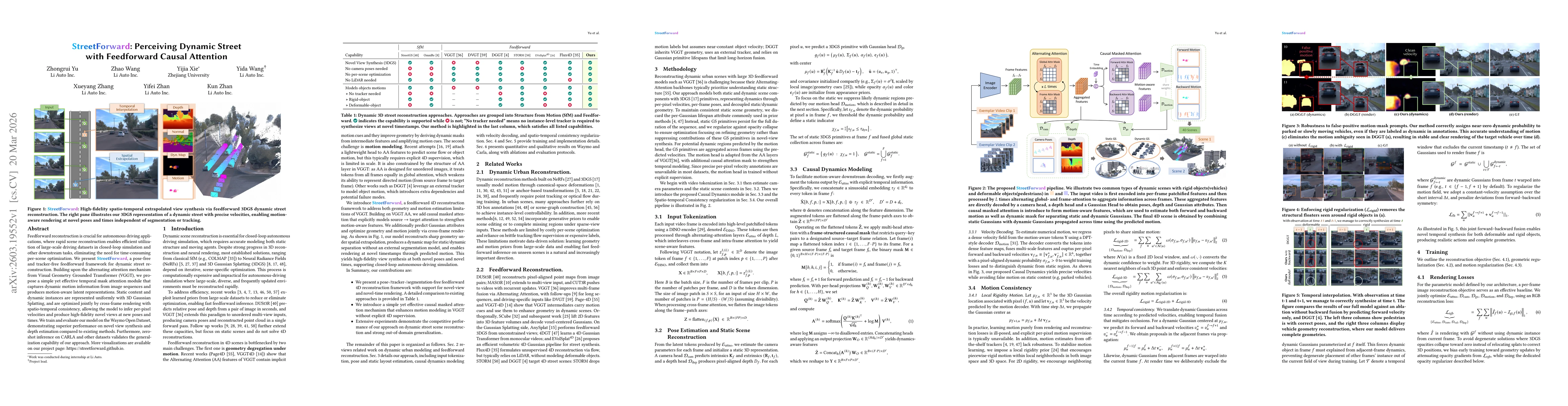 Thumbnail for StreetForward: Perceiving Dynamic Street with Feedforward Causal Attention