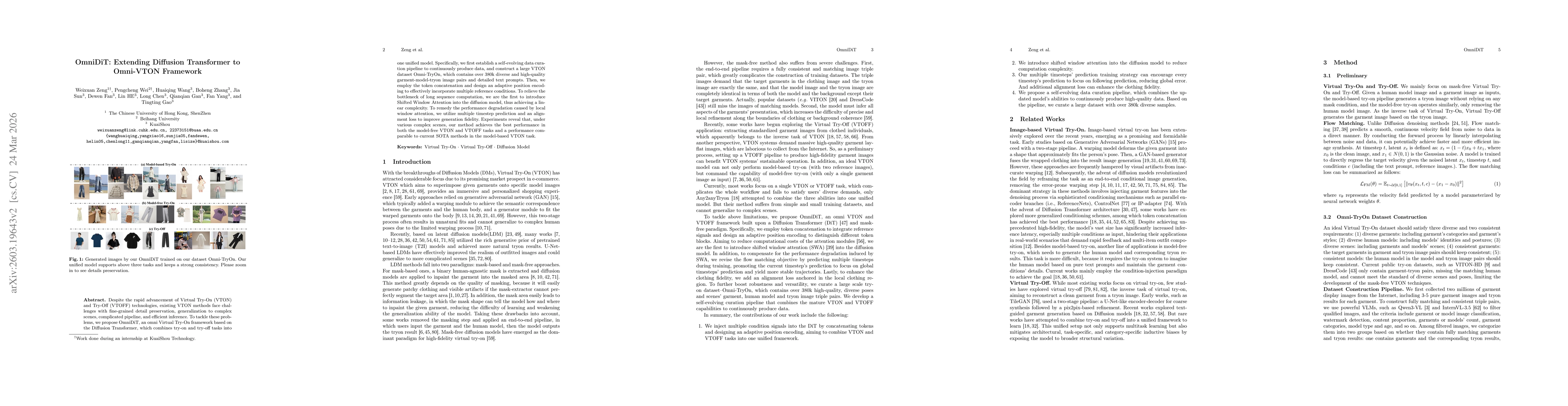 Thumbnail for OmniDiT: Extending Diffusion Transformer to Omni-VTON Framework