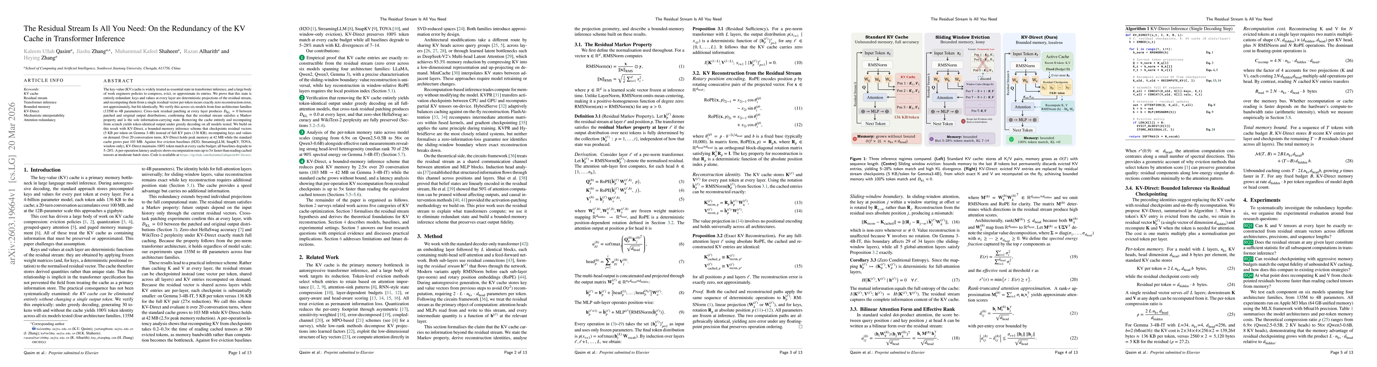 Thumbnail for The Residual Stream Is All You Need: On the Redundancy of the KV Cache in Transformer Inference
