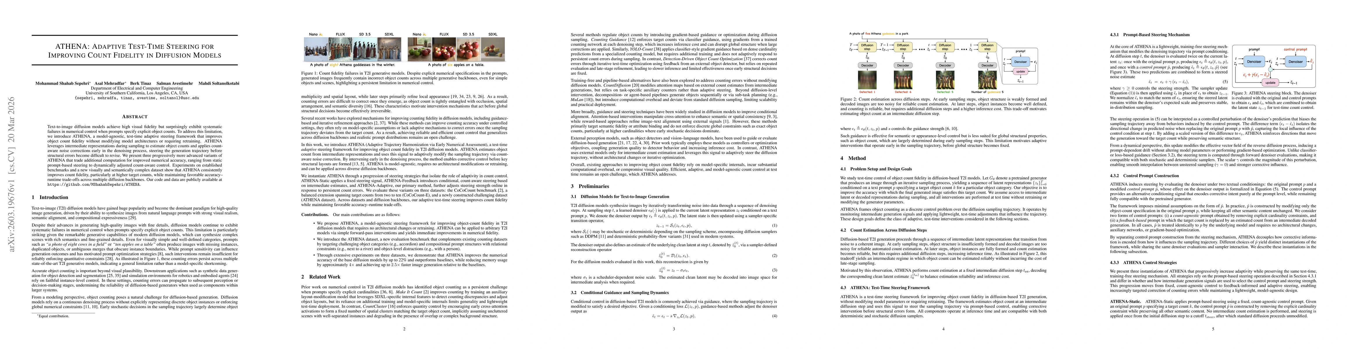 Thumbnail for ATHENA: Adaptive Test-Time Steering for Improving Count Fidelity in Diffusion Models