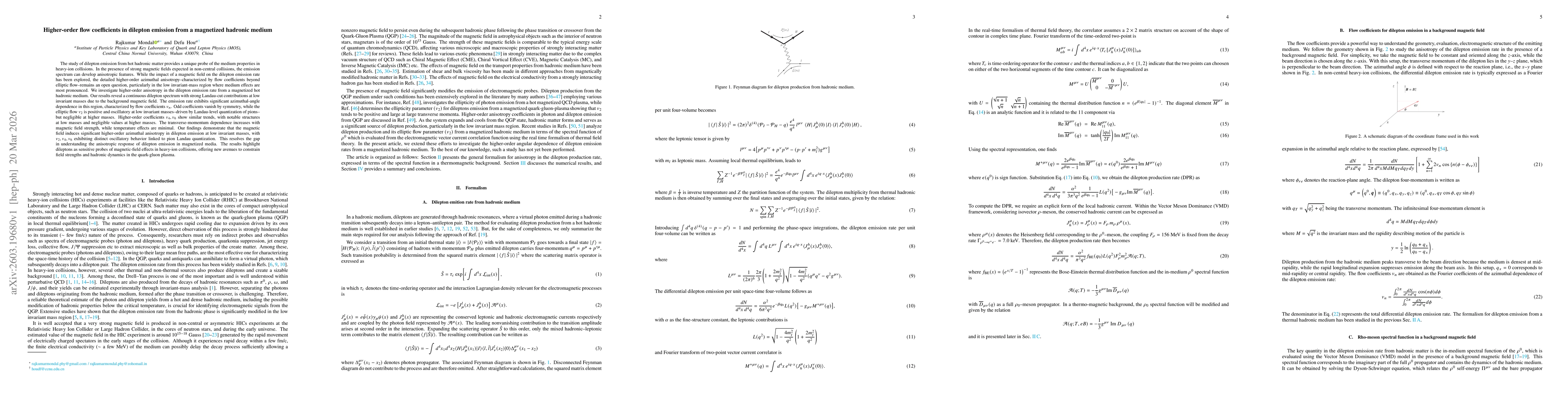 Thumbnail for Higher-order flow coefficients in dilepton emission from a magnetized hadronic medium