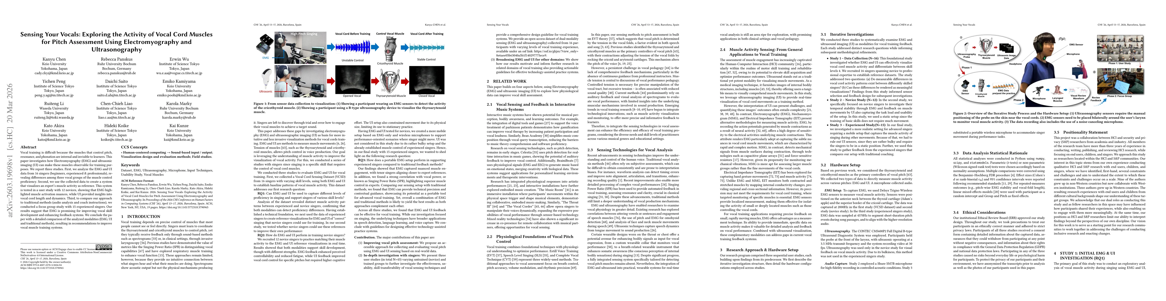 Thumbnail for Sensing Your Vocals: Exploring the Activity of Vocal Cord Muscles for Pitch Assessment Using Electromyography and Ultrasonography