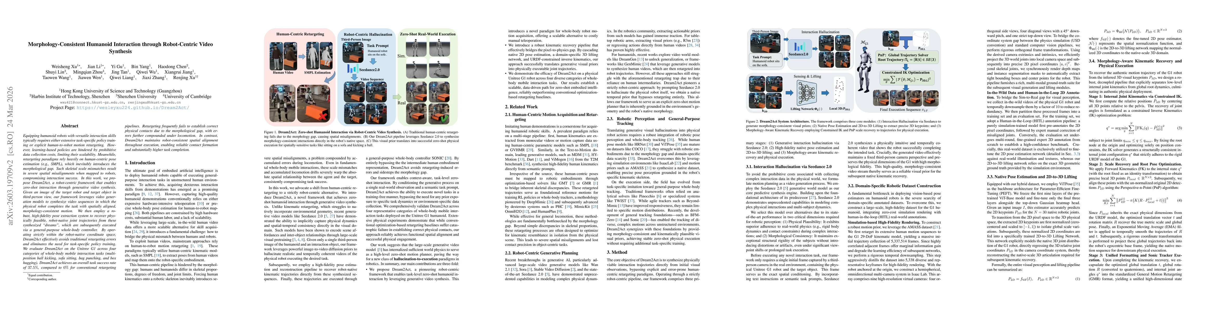 Thumbnail for Morphology-Consistent Humanoid Interaction through Robot-Centric Video Synthesis