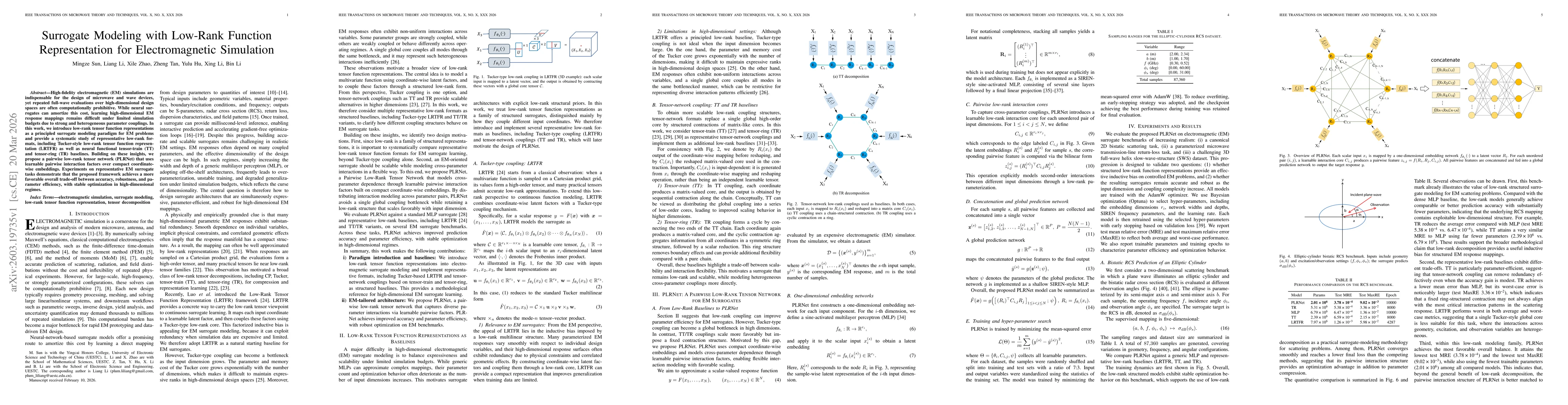 Thumbnail for Surrogate Modeling with Low-Rank Function Representation for Electromagnetic Simulation