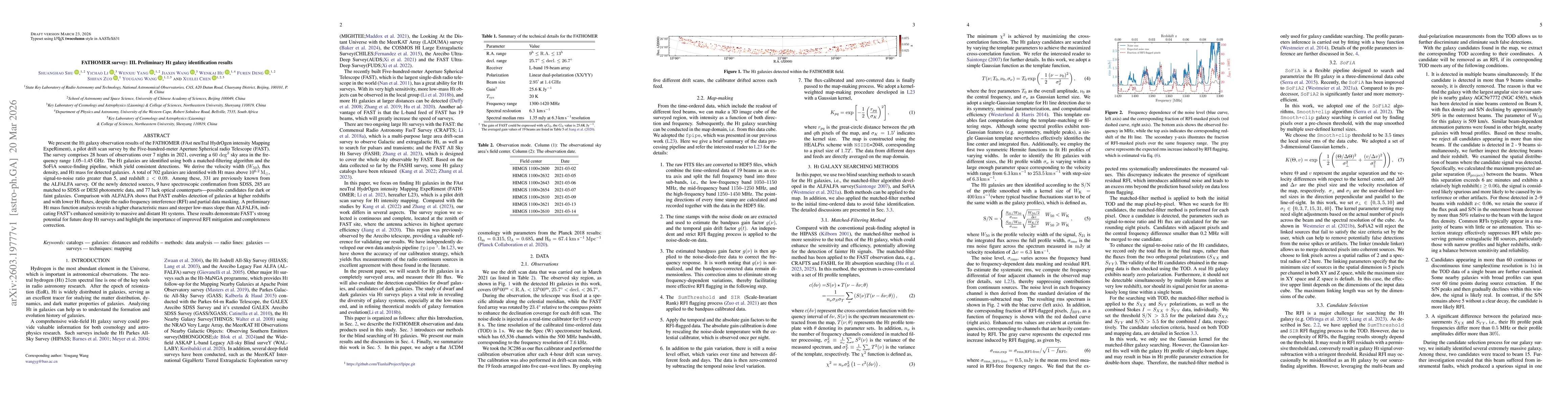 Thumbnail for FATHOMER survey: III. Preliminary HI galaxy identification results