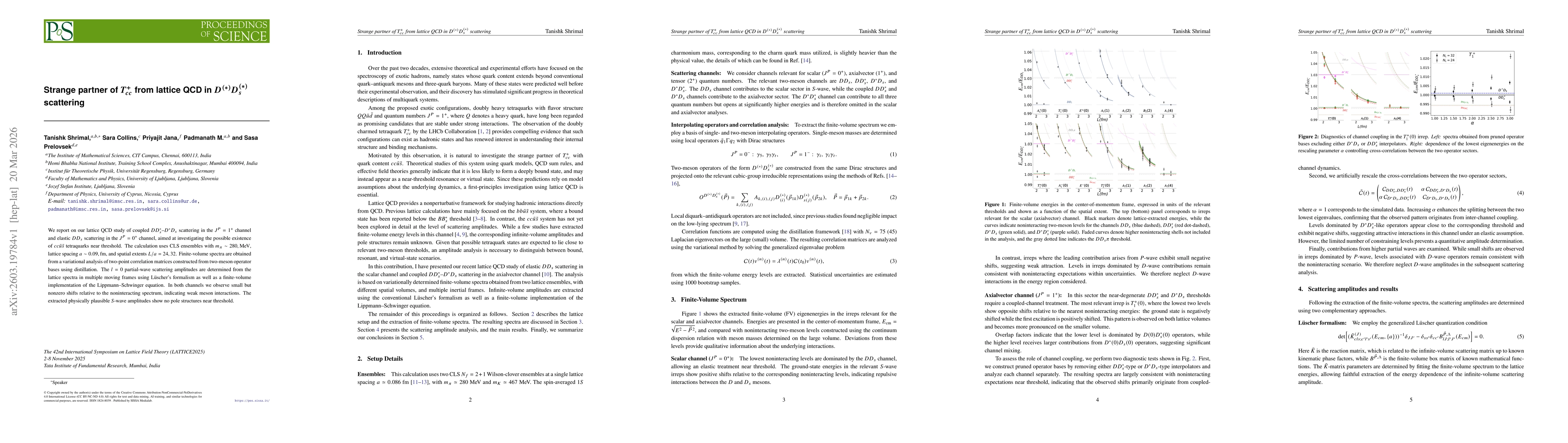 Thumbnail for Strange partner of $T_{cc}^+$ from lattice QCD in $D^{(*)}D_s^{(*)}$ scattering