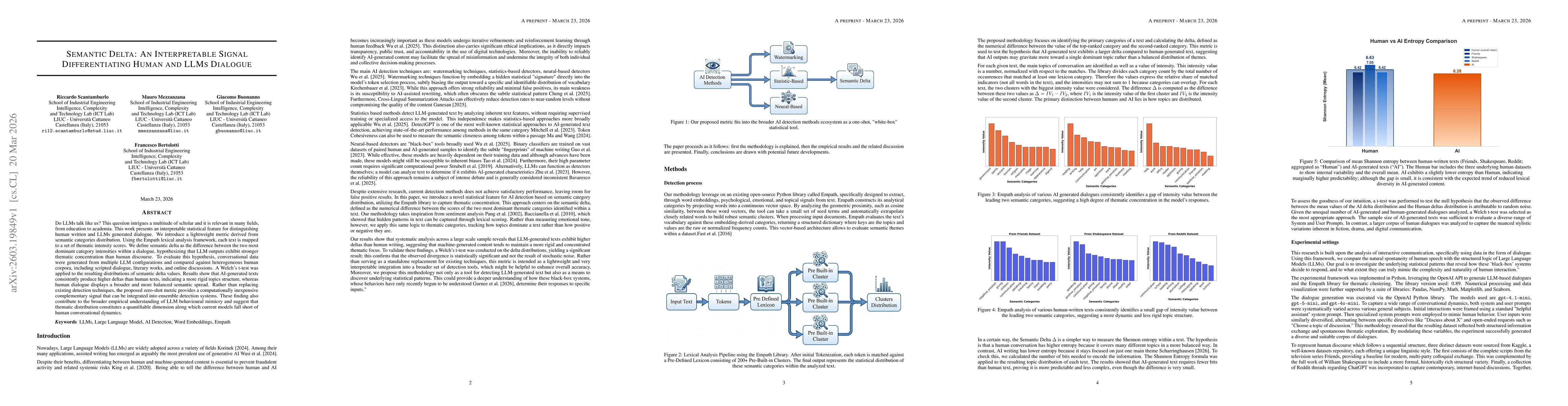Thumbnail for Semantic Delta: An Interpretable Signal Differentiating Human and LLMs Dialogue