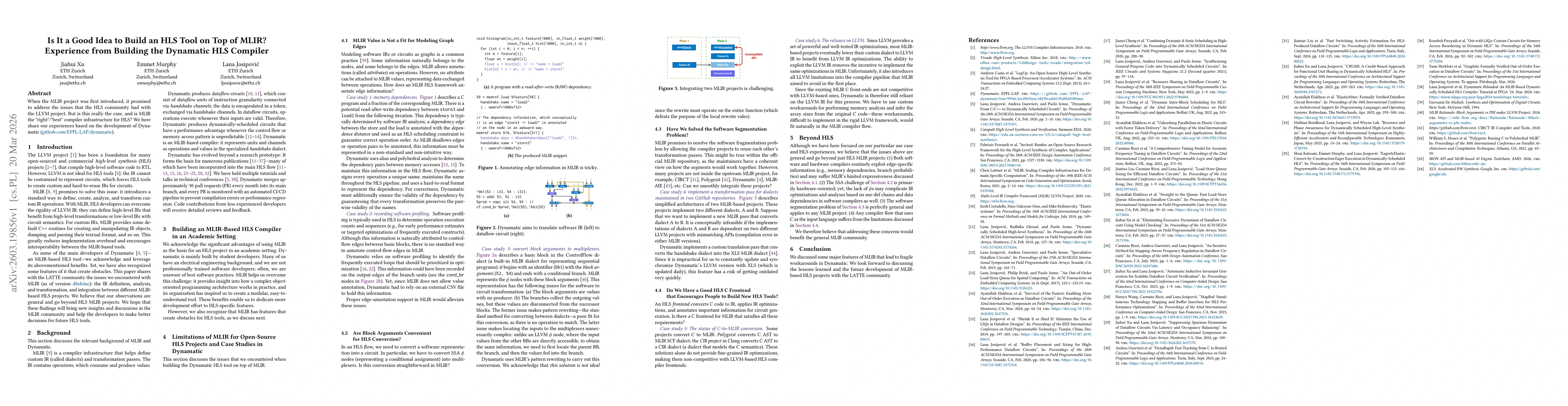 Thumbnail for Is It a Good Idea to Build an HLS Tool on Top of MLIR? Experience from Building the Dynamatic HLS Compiler