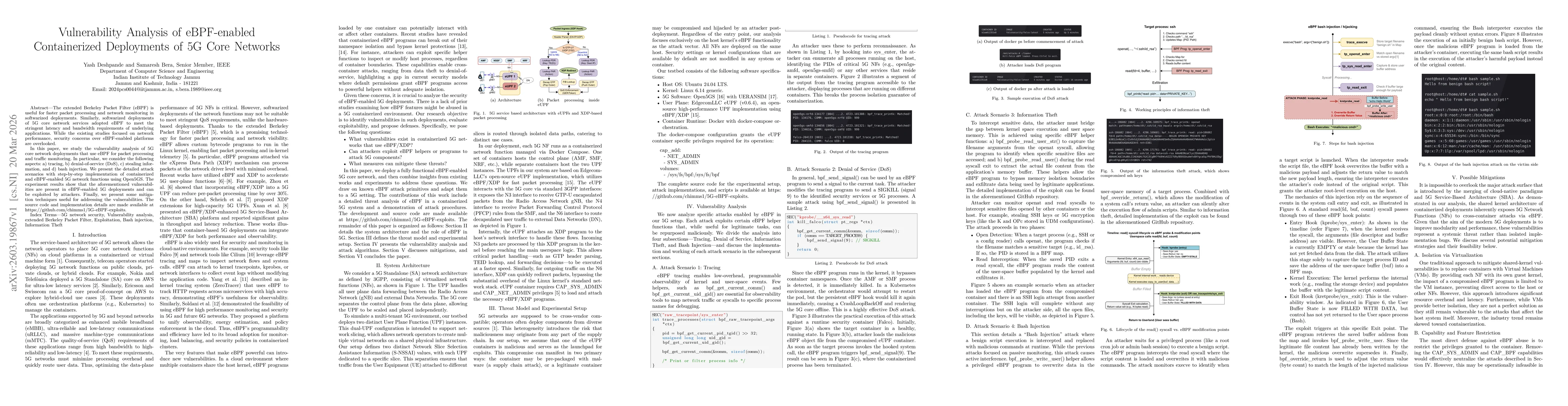 Thumbnail for Vulnerability Analysis of eBPF-enabled Containerized Deployments of 5G Core Networks