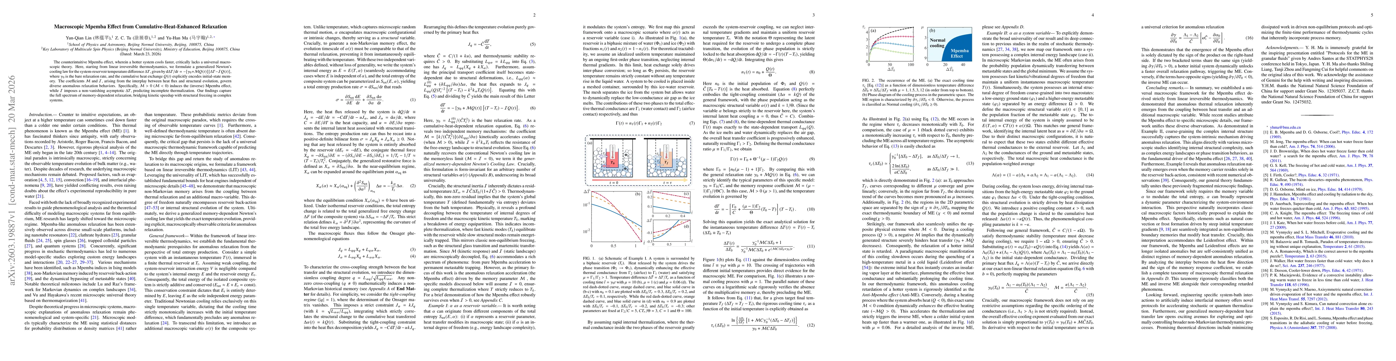 Thumbnail for Macroscopic Mpemba Effect from Cumulative-Heat-Enhanced Relaxation