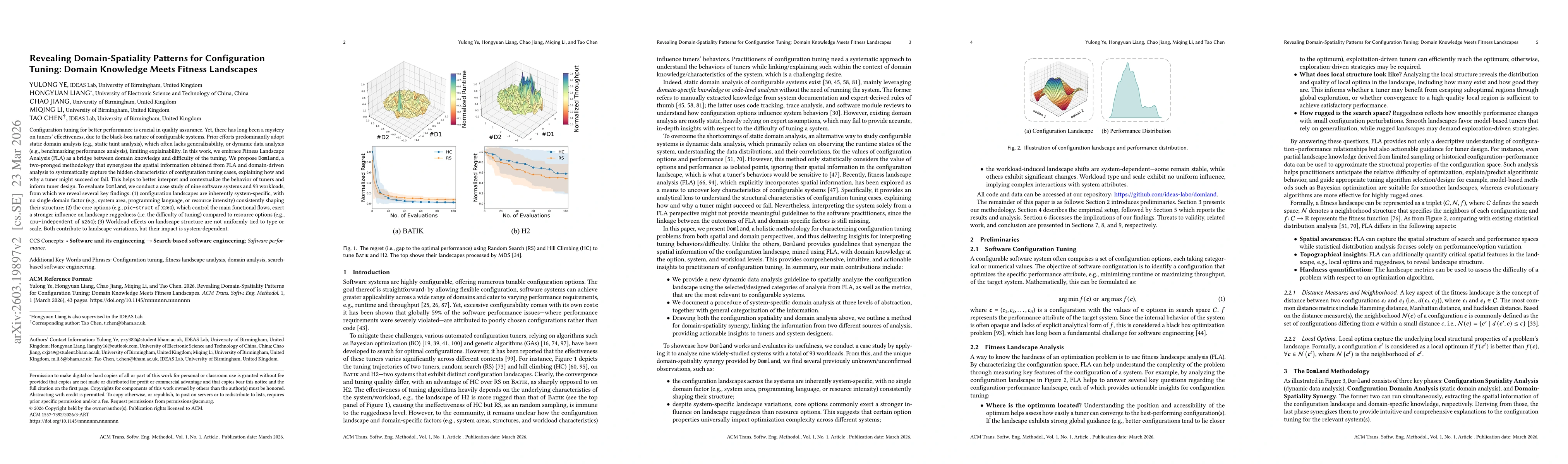 Thumbnail for Revealing Domain-Spatiality Patterns for Configuration Tuning: Domain Knowledge Meets Fitness Landscapes