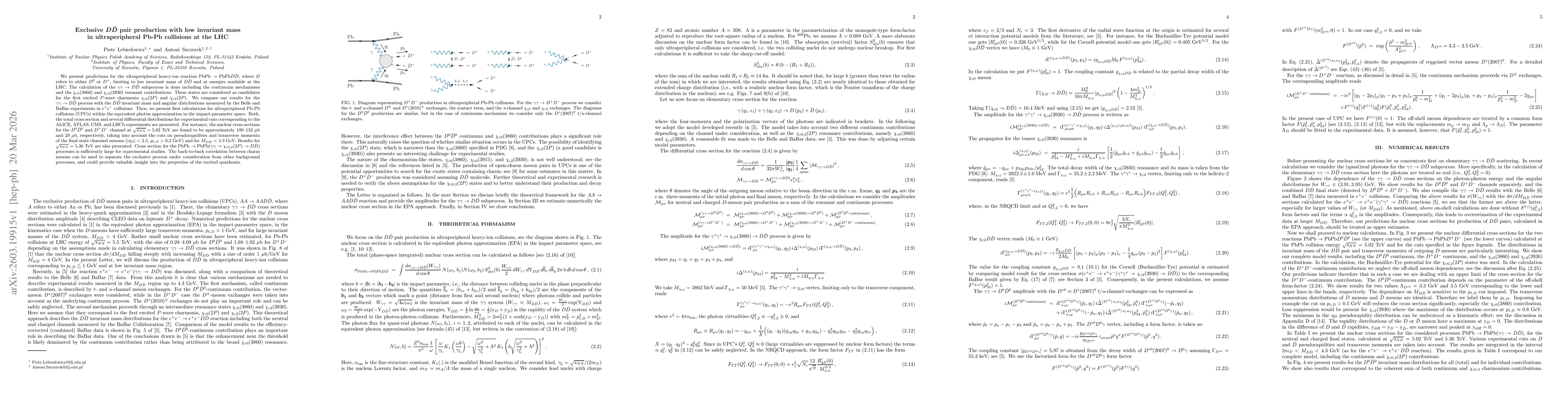 Thumbnail for Exclusive $D \bar{D}$ pair production with low invariant mass in ultraperipheral Pb-Pb collisions at the LHC