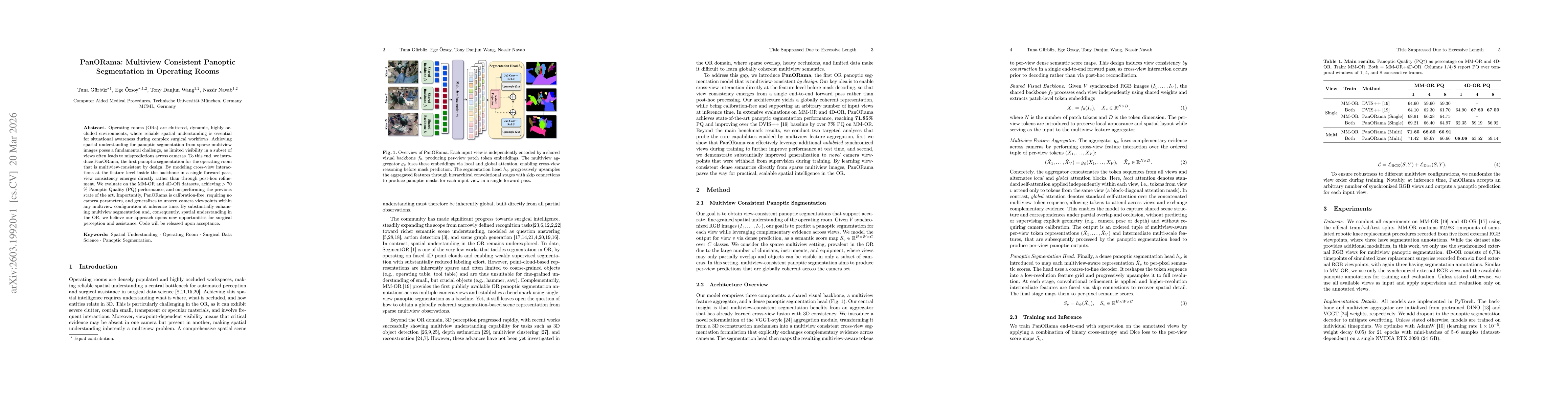 Thumbnail for PanORama: Multiview Consistent Panoptic Segmentation in Operating Rooms