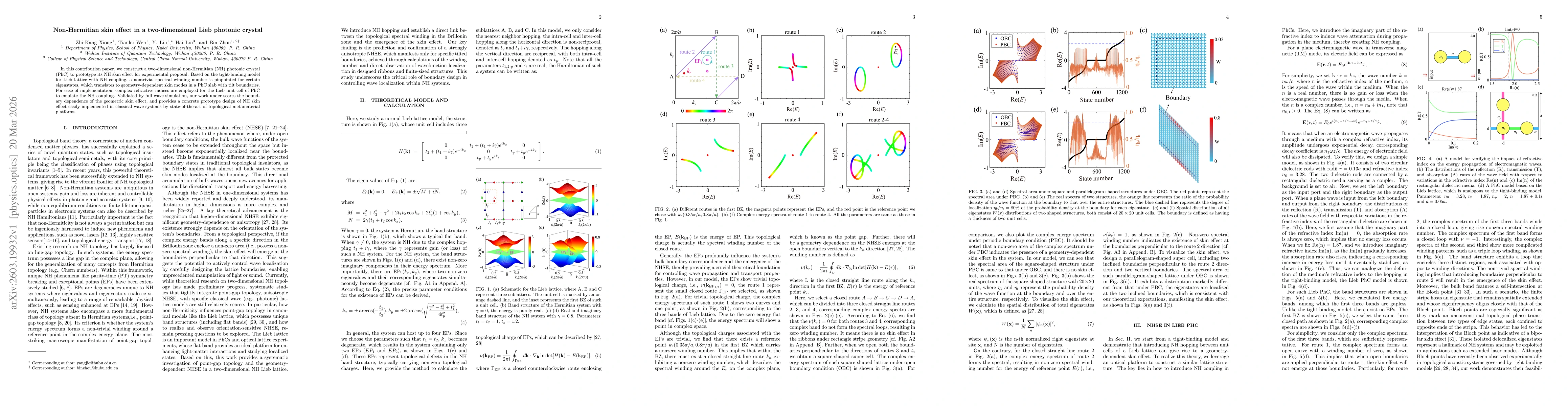Thumbnail for Non-Hermitian skin effect in a two-dimensional Lieb photonic crystal