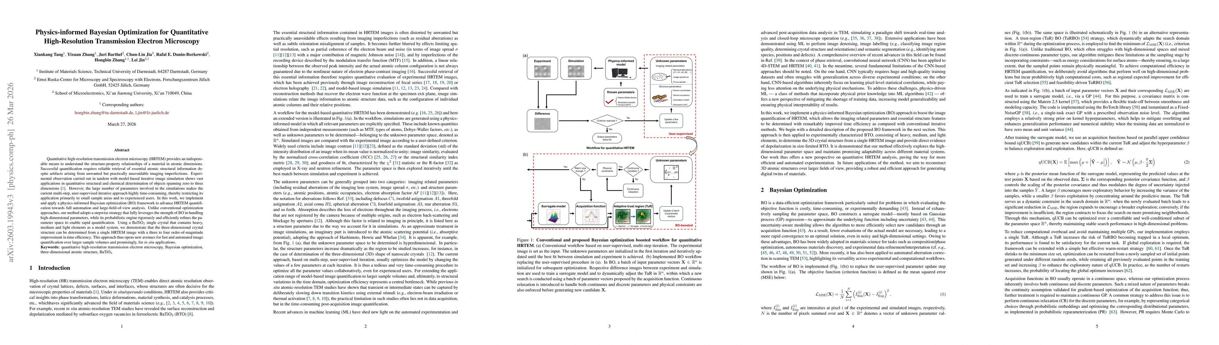 Thumbnail for Physics-informed Bayesian Optimization for Quantitative High-Resolution Transmission Electron Microscopy