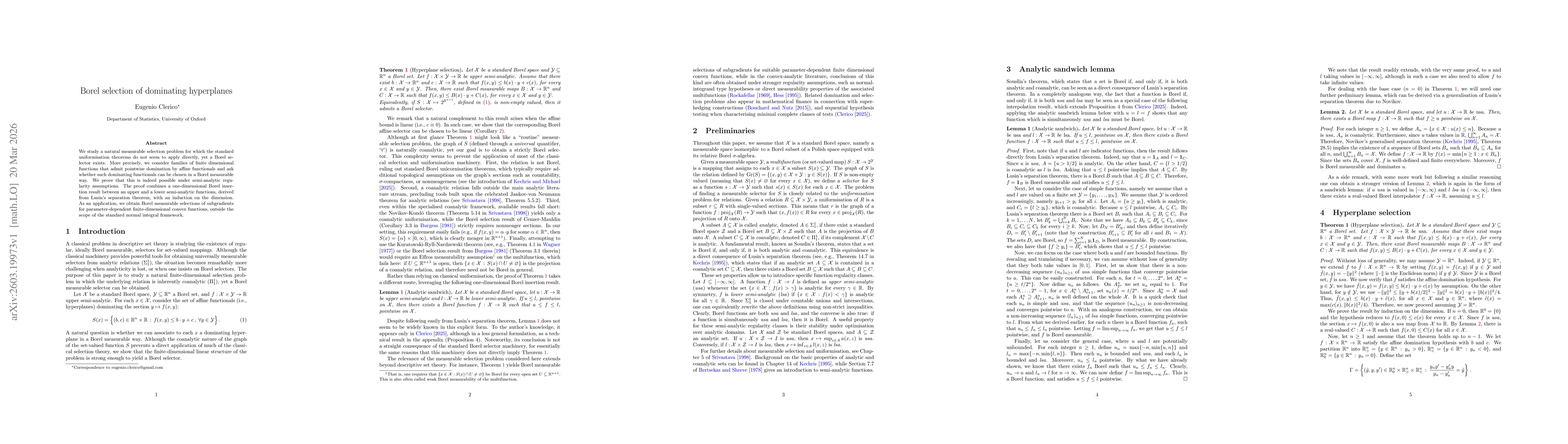 Thumbnail for Borel selection of dominating hyperplanes