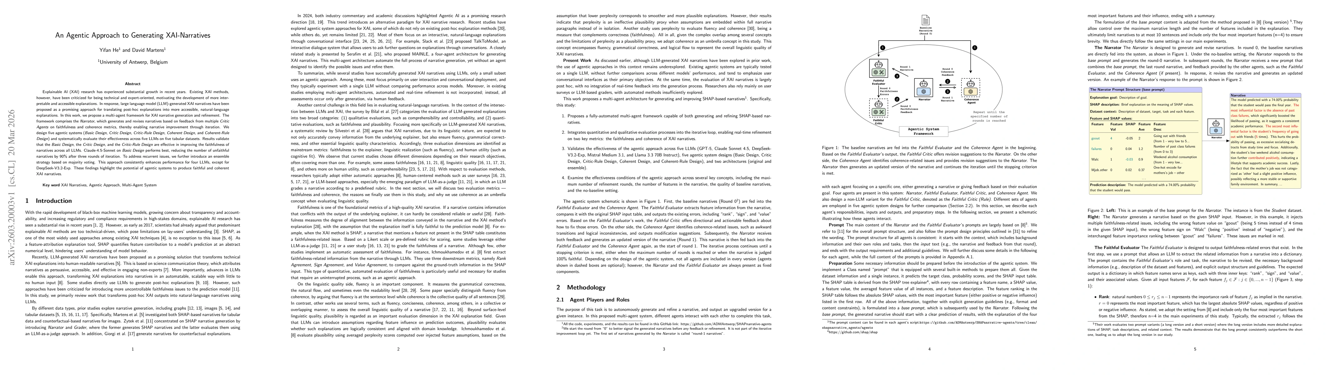 Thumbnail for An Agentic Approach to Generating XAI-Narratives